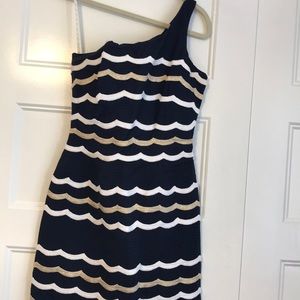 One Shoulder Navy Lilly Pulitzer Dress